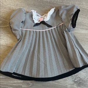 Classic Black and White Checkered Kids Top
